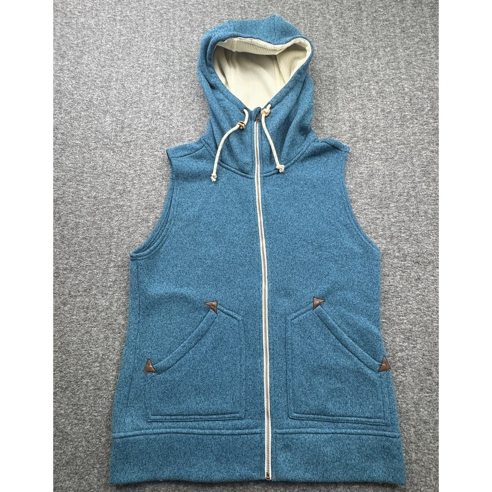 Burton Vest Womens M Blue Hooded Sleeveless Full Zip DRYRIDE Outdoor Ski Snow - Picture 12 of 14